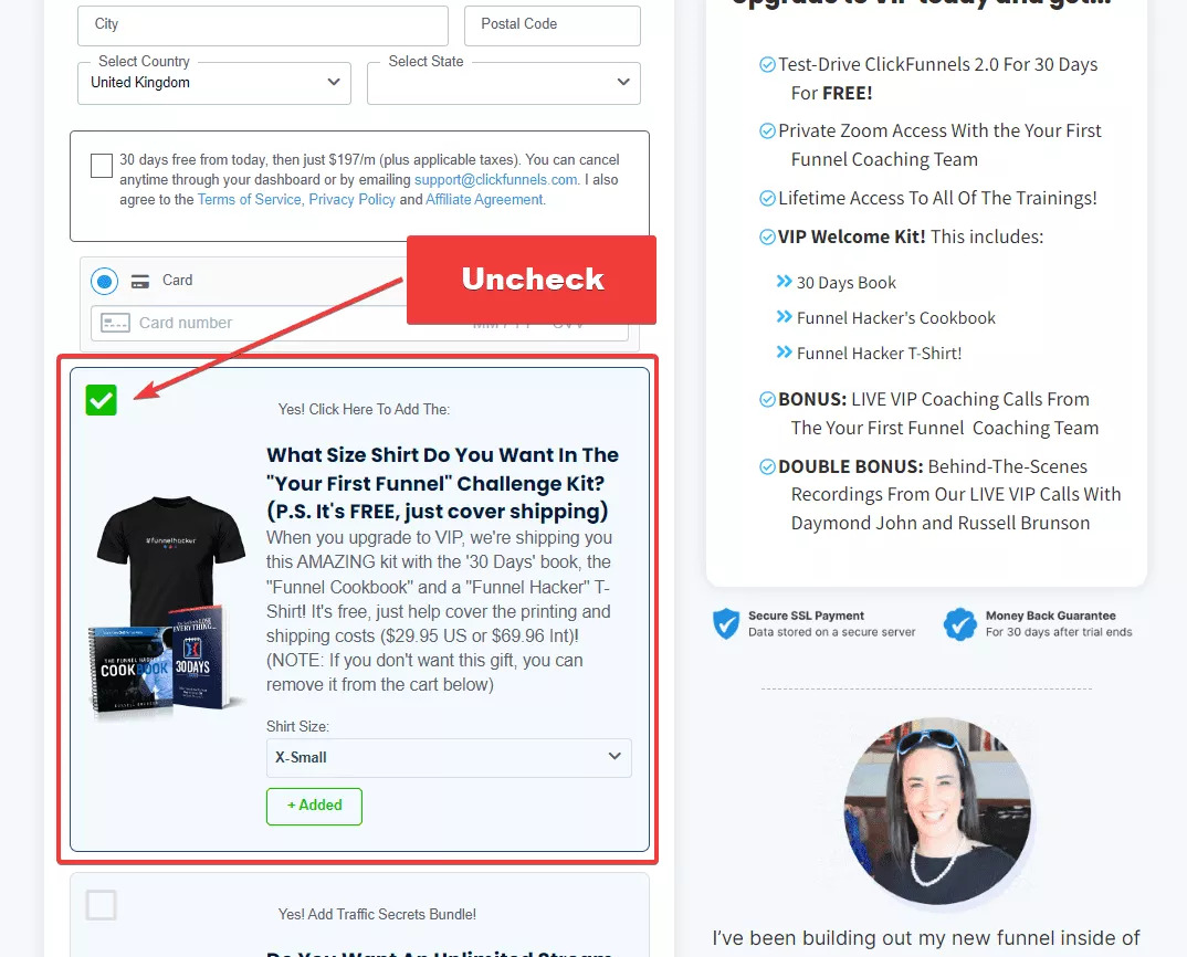 ClickFunnels-30-Day-Trial-Uncheck-Shipping